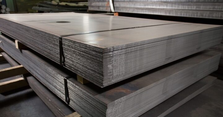 Stainless Steel plates in a warehouse