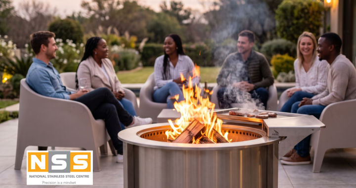 people sitting around a boma fire pit